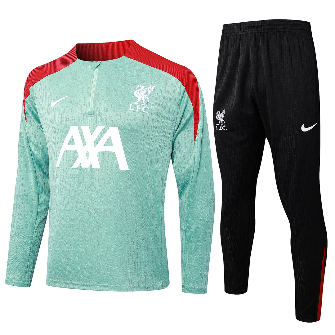 Conjunto Treino Liverpool 24/25 - Verde Menta/Preto