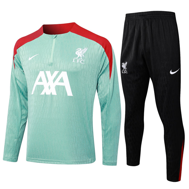 Conjunto Treino Liverpool 24/25 - Verde Menta/Preto