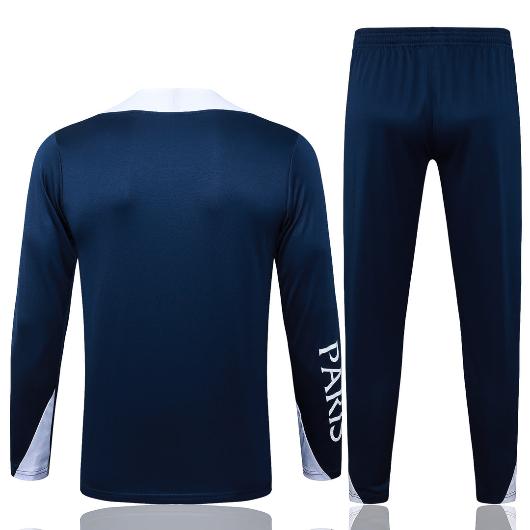 Conjunto Treino PSG 25/26 - Azul Marinho/Branco