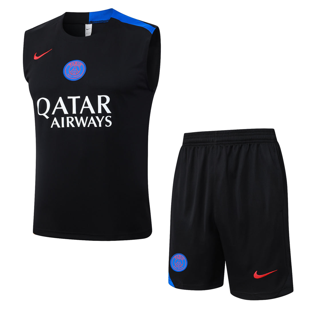 Kit Regata PSG 25/26 - Preto/Azul Royal