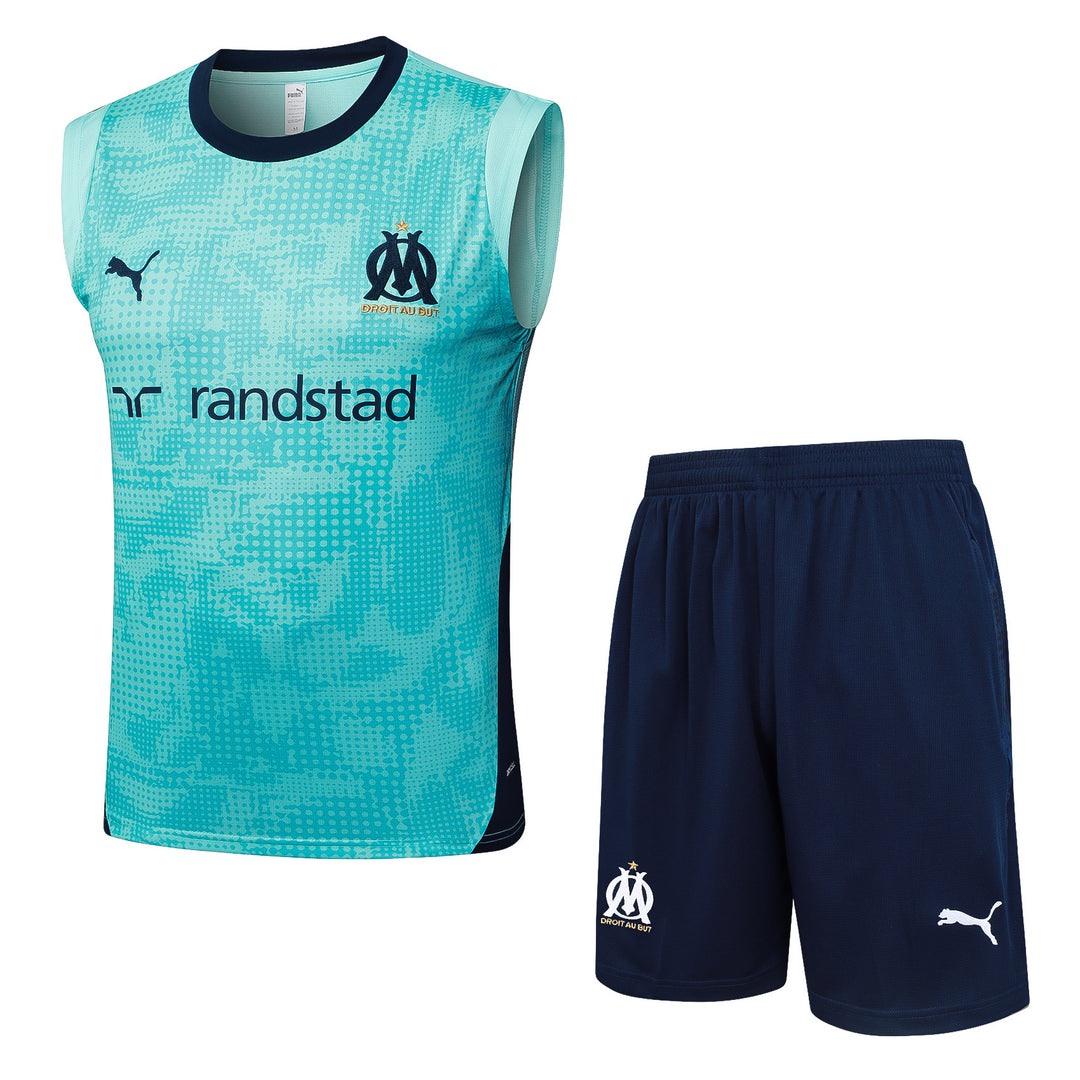 Kit Regata Olympique de Marseille 23/24 - Verde Água/Azul Marinho