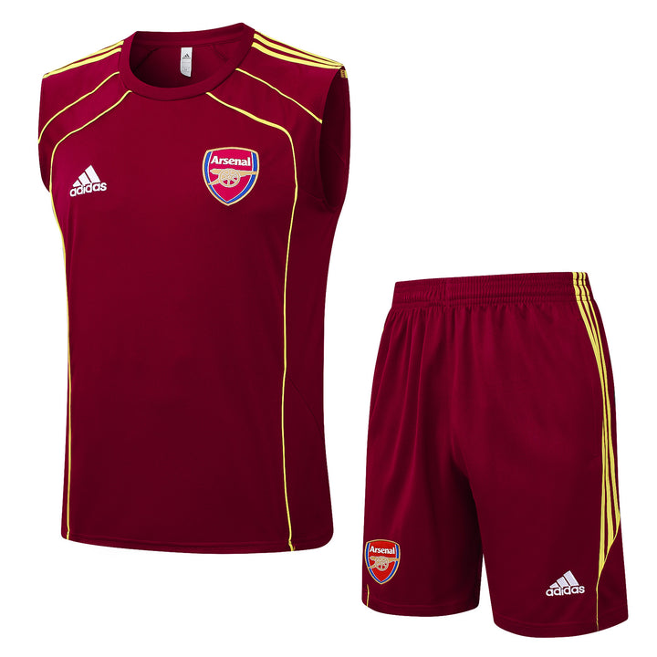 Kit Regata Arsenal 25/26 - Vinho/Amarelo