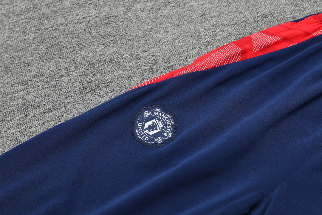 Conjunto Manchester United 2024/25 Azul Marinho - Capuz