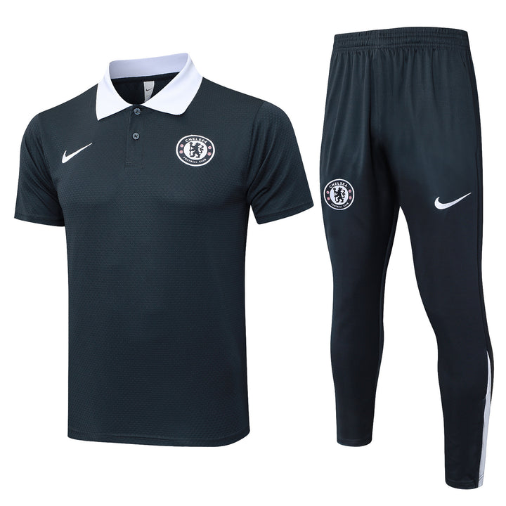 Kit Polo Chelsea 25/26 - Grafite Escuro