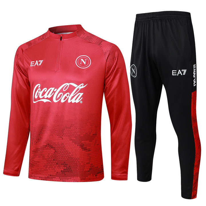Conjunto Treino Napoli 24/25 - Vermelho/Preto