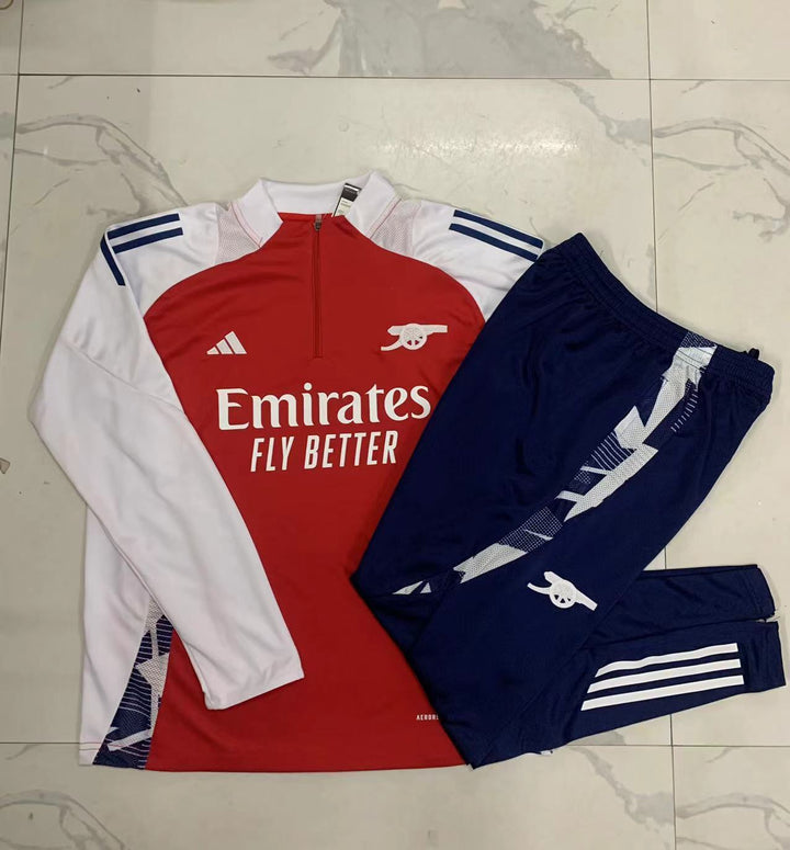 Conjunto Treino Arsenal 24/25 - Vermelho/Branco/Azul Marinho
