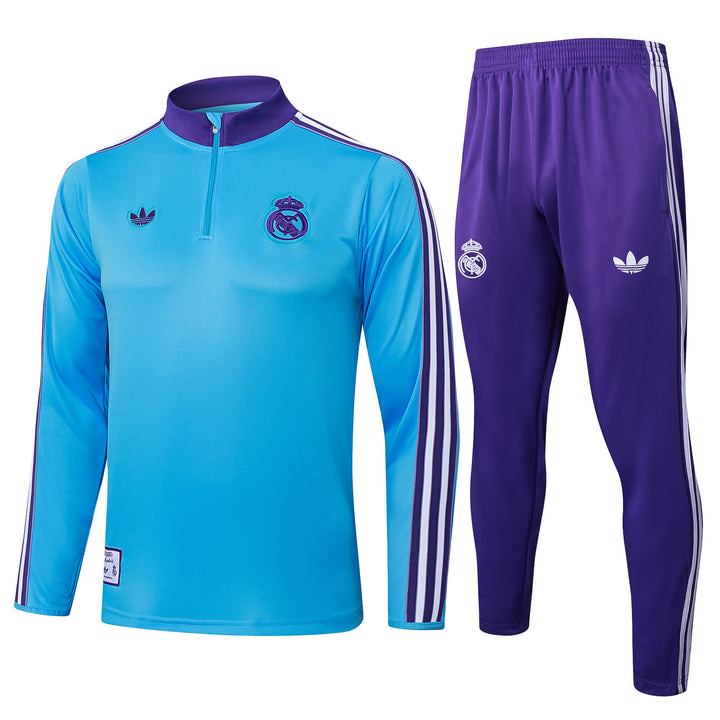 Conjunto Treino Real Madrid 25/26 - Azul Claro/Roxo