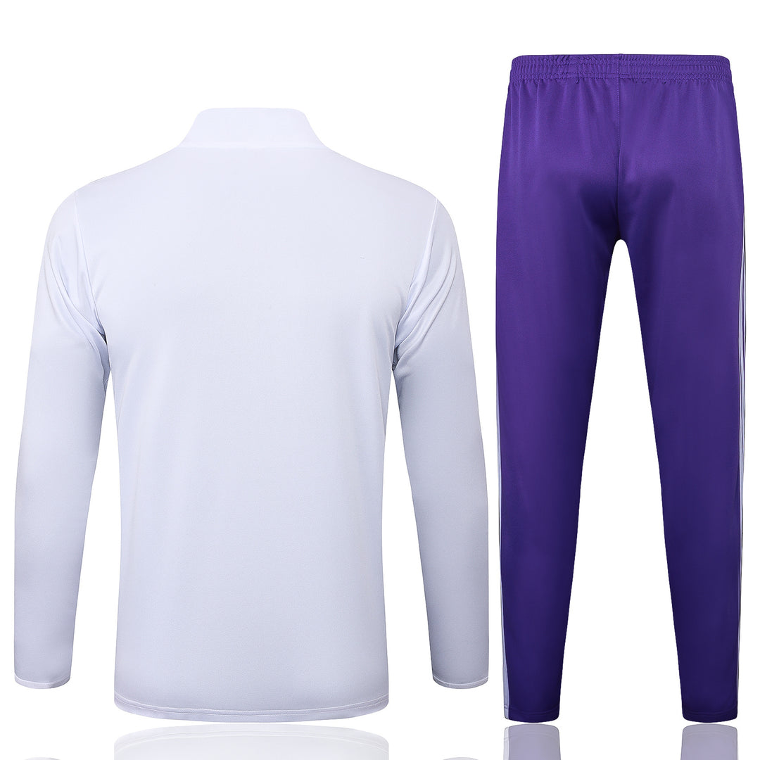 Conjunto Treino Real Madrid 25/26 - Branco/Roxo