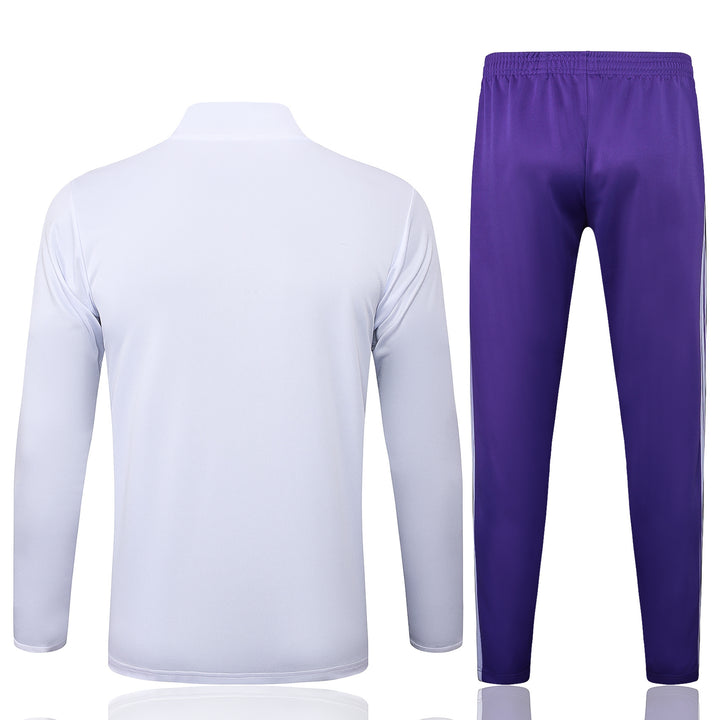 Conjunto Treino Real Madrid 25/26 - Branco/Roxo