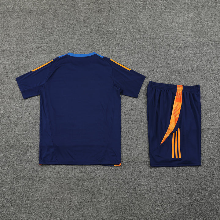Kit Adidas - Azul Escuro/Laranja
