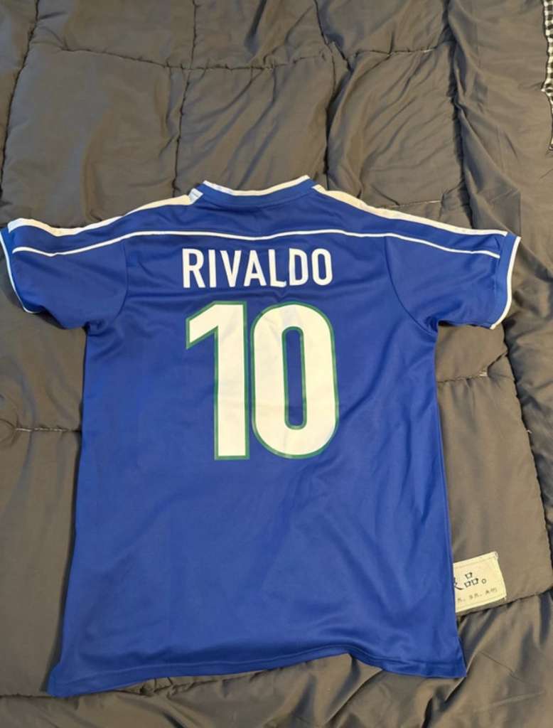 Camisa Retrô Brasil 1998 Away - Rivaldo #10 (Pronta Entrega)