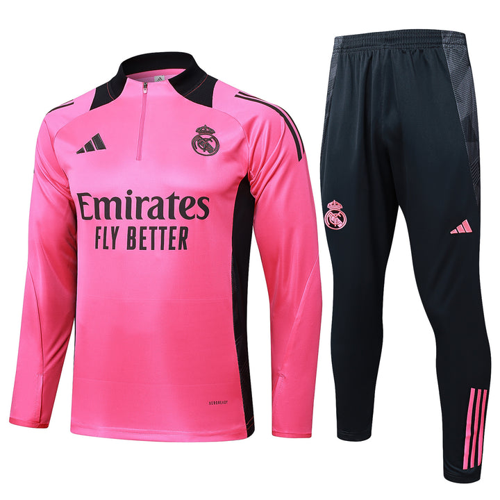 Conjunto Treino Real Madrid 24/25 - Rosa/Preto
