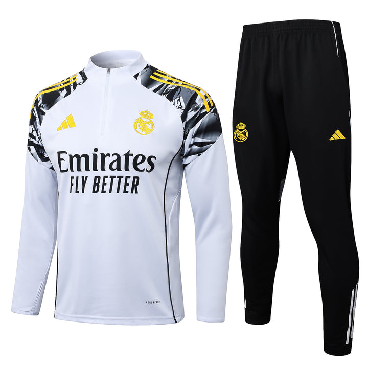 Conjunto Treino Real Madrid 25/26 - Branco Estampado