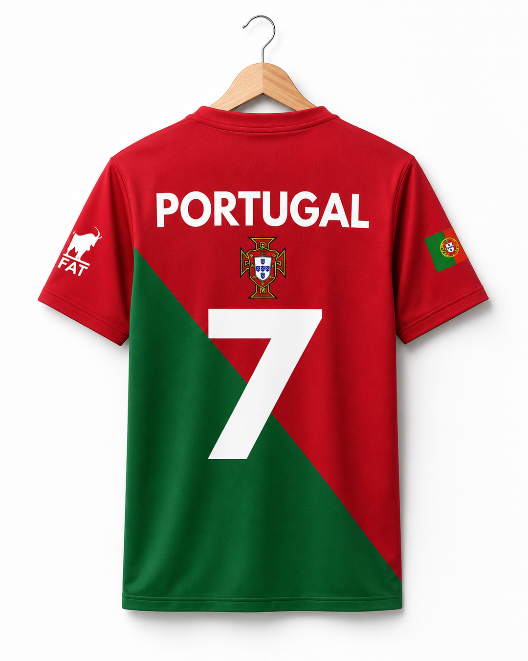 Camiseta Cristiano Ronaldo Portugal Masculina - Vermelha