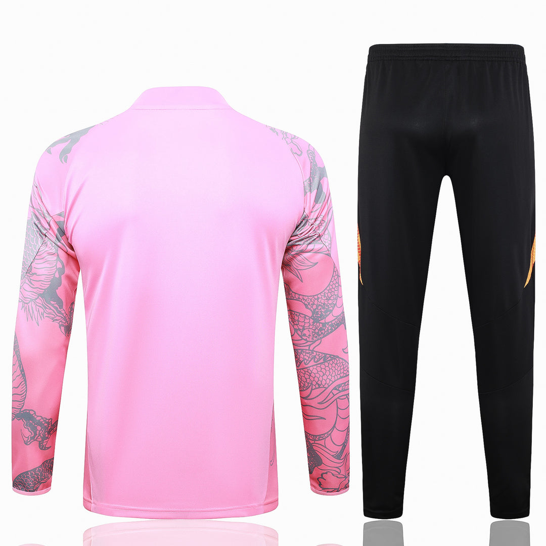 Conjunto Treino Real Madrid 24/25 - Rosa Claro/Laranja