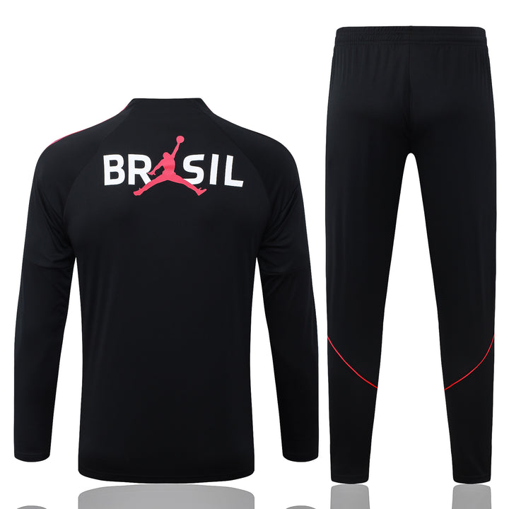 Conjunto Treino Brasil 26/27 - Preto/Vermelho