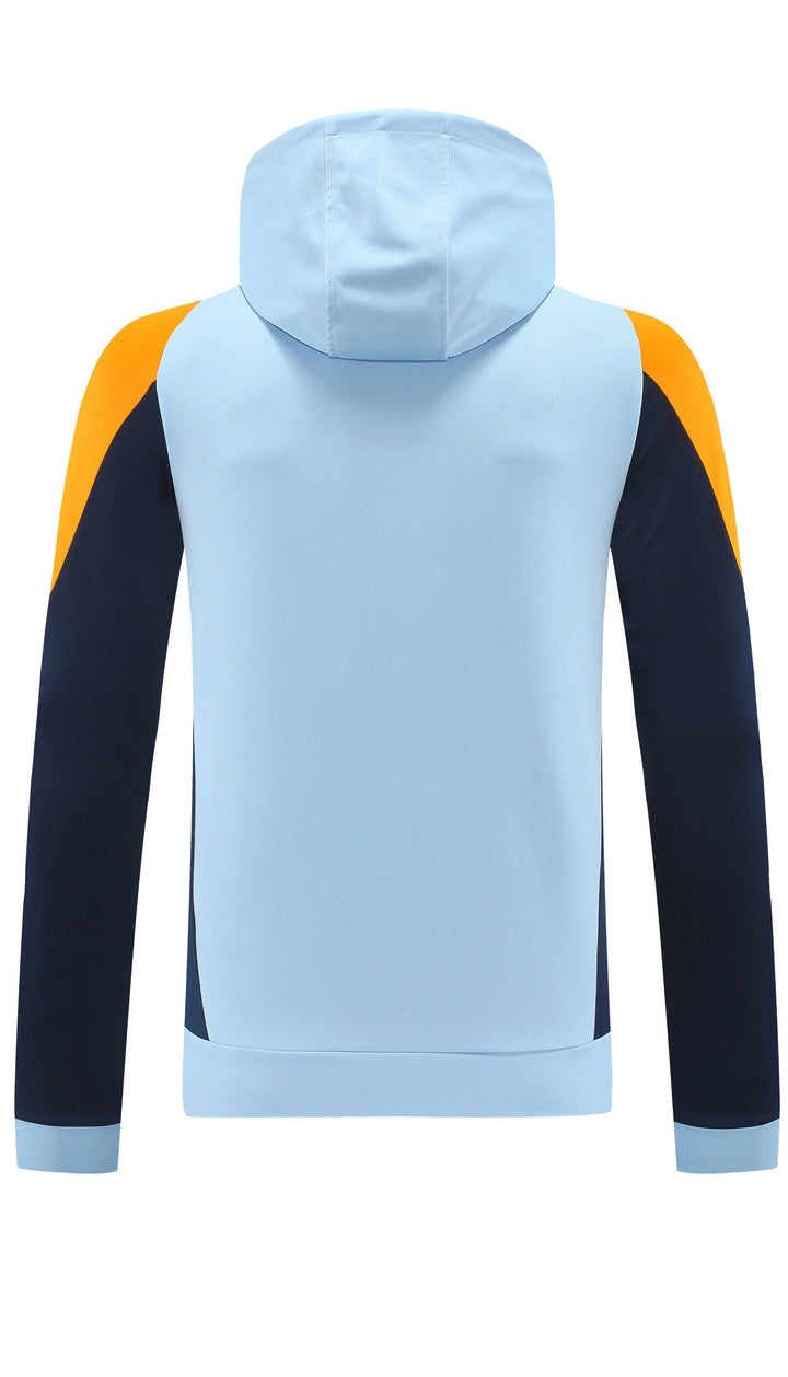 Blusão Real Madrid 2024/25 Azul Claro - Capuz