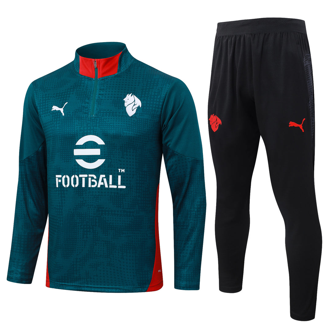 Conjunto Treino AC Milan 25/26 - Verde Petróleo