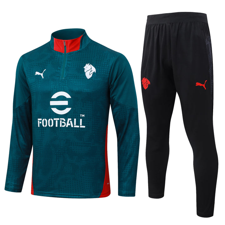 Conjunto Treino AC Milan 25/26 - Verde Petróleo