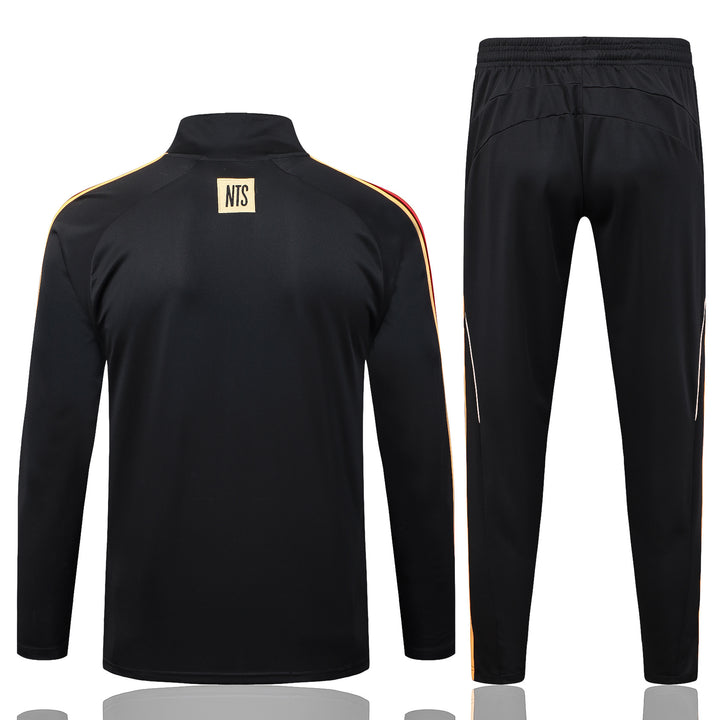 Conjunto Treino Arsenal 25/26 - Preto/Mostarda/Vermelho