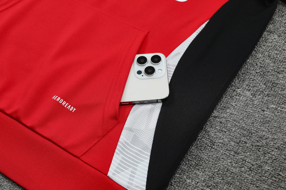 Conjunto Manchester United 2024/25 Vermelho/Preto - Capuz