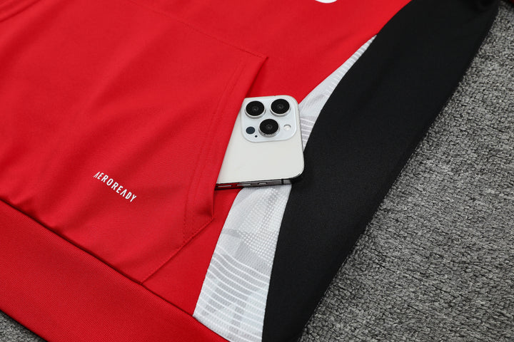 Conjunto Manchester United 2024/25 Vermelho/Preto - Capuz