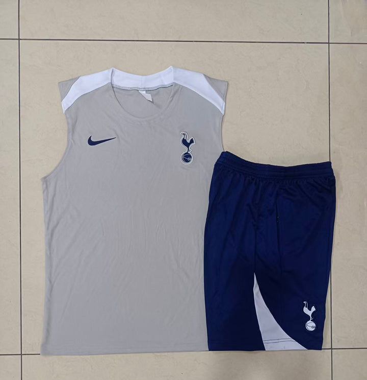 Kit Regata Tottenham 25/26 - Cinza Claro/Branco/Azul Marinho