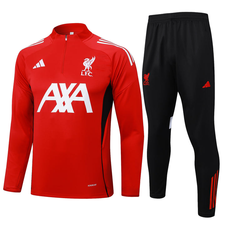 Conjunto Treino Liverpool 25/26 - Vermelho/Preto/Branco