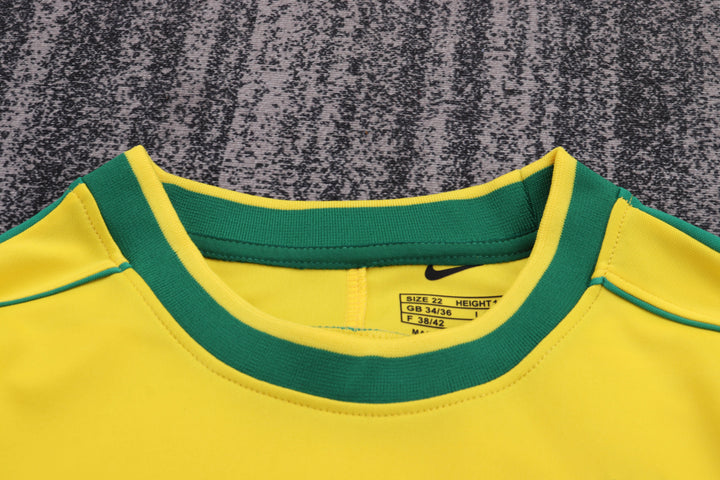 Camisa Retrô Brasil 1998 Home Manga Longa Infantil – Belt Sports