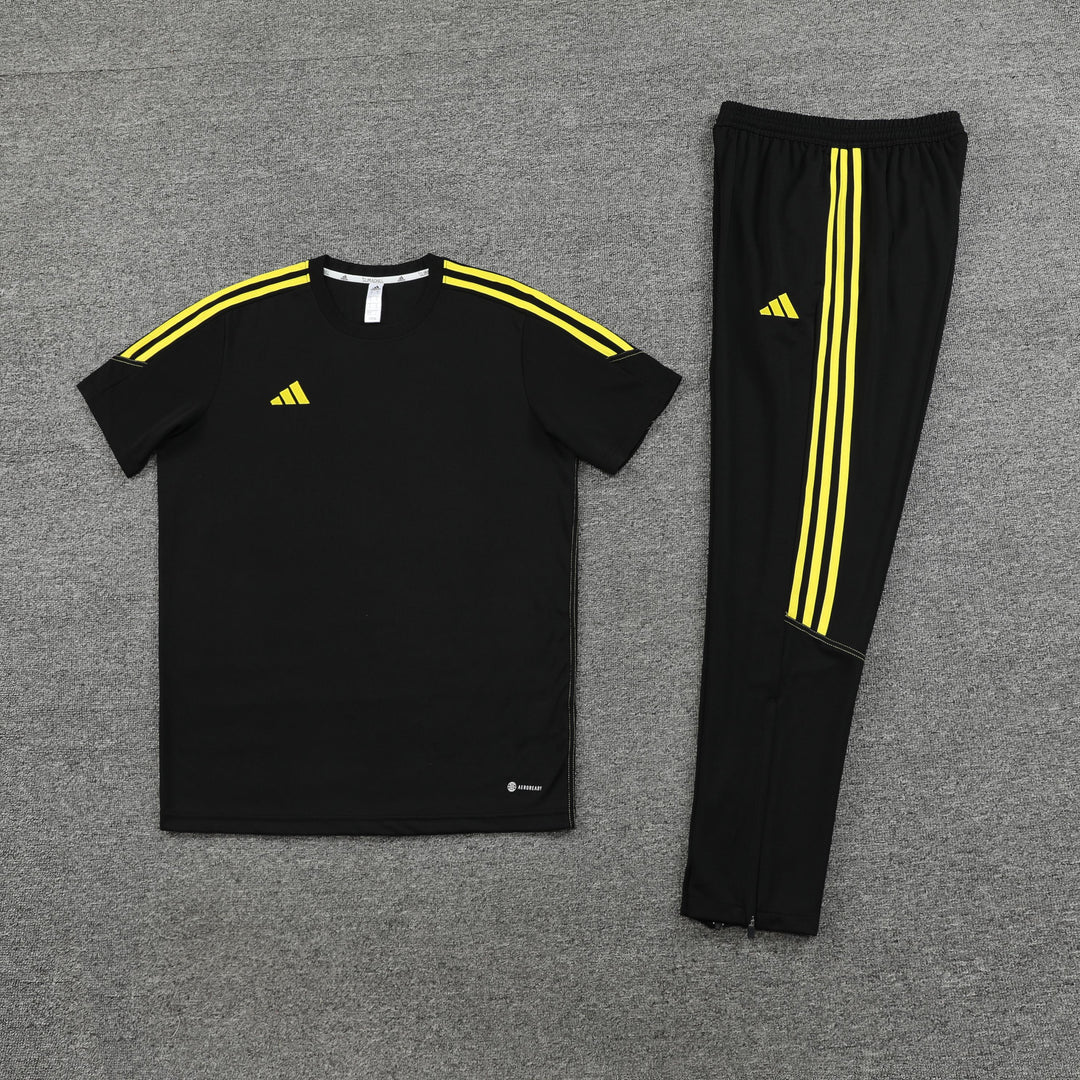 Kit Calça Adidas - Preto/Amarelo