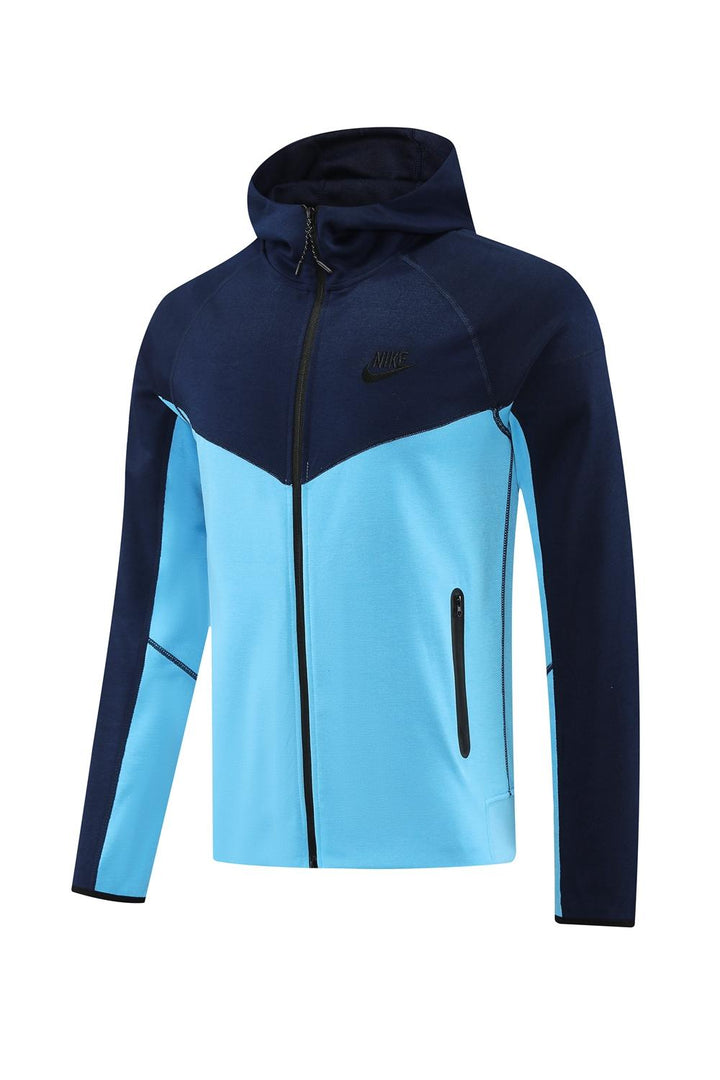 Jaqueta Nike Tech Fleece - Azul Claro/Azul Escuro
