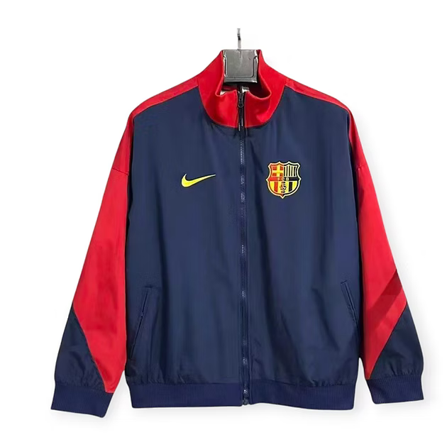 Jaqueta Corta Vento Barcelona 2025/26 - Azul/Vermelha