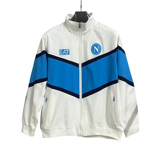 Jaqueta Corta Vento Napoli 2025/26 - Branco/Azul