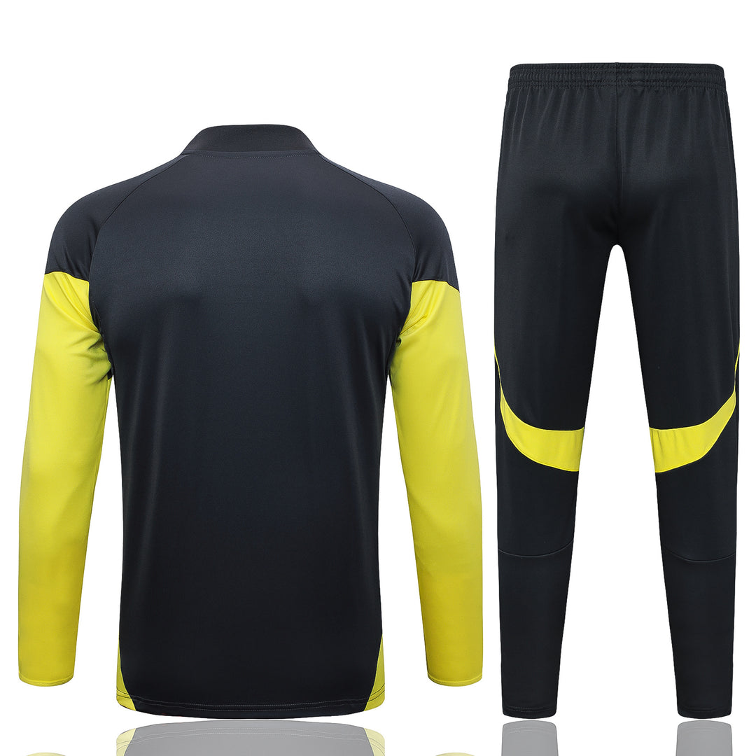 Conjunto Treino Real Madrid 25/26 - Preto/Amarelo