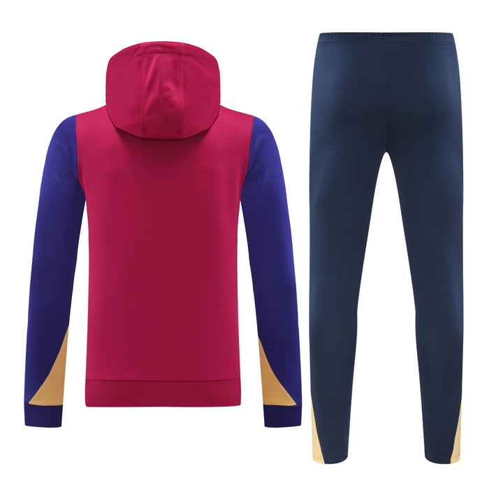 Conjunto Barcelona 2024/25 Vermelho - Capuz