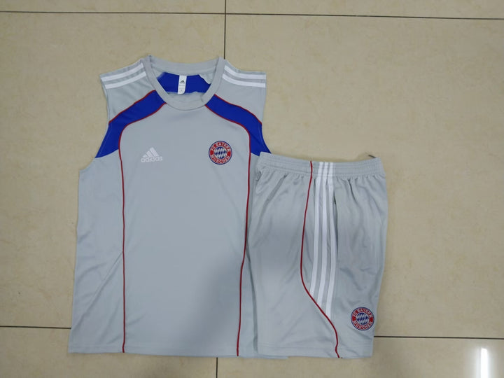 Kit Regata Bayern de Munique 25/26 - Cinza Claro/Azul Royal/Vermelho