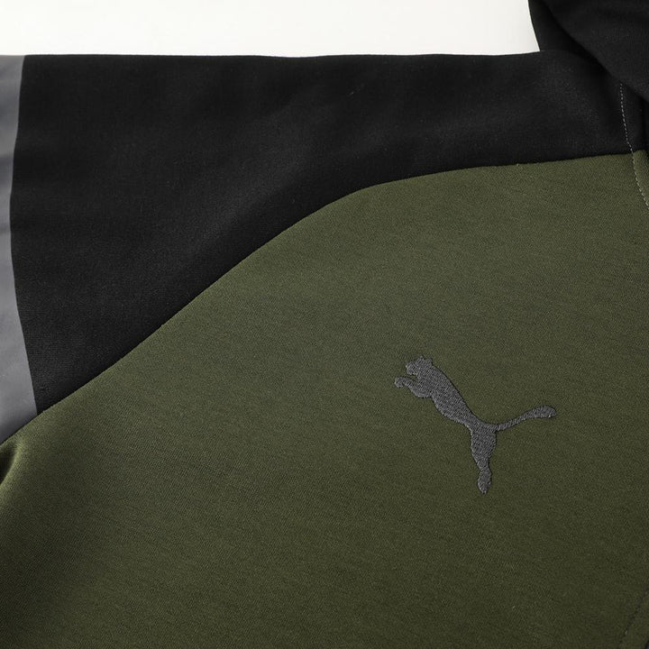 Conjunto Puma Tech Fleece - Verde Militar/Preto