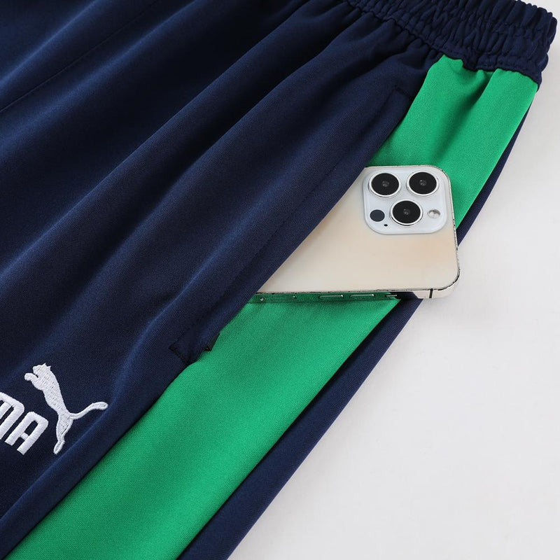 Calça Treino Puma - Azul Marinho/Verde