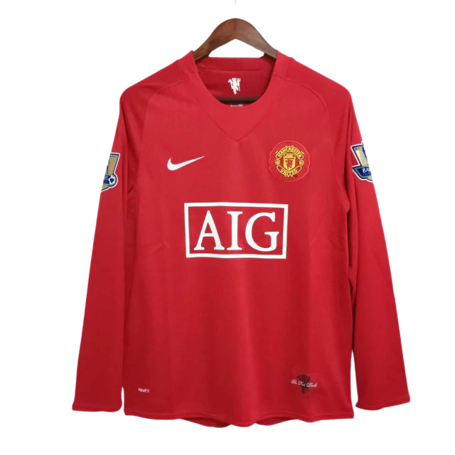 Camisa Retrô Manchester United 2007/09 - Ronaldo #7 (+Patches)