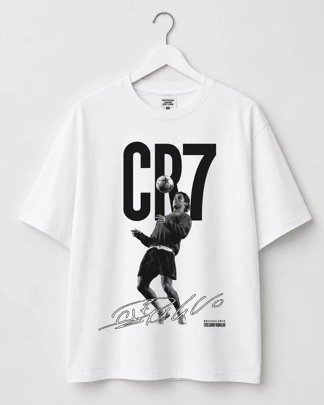 Camiseta CR7 Vintage Masculina - Preto Lavado