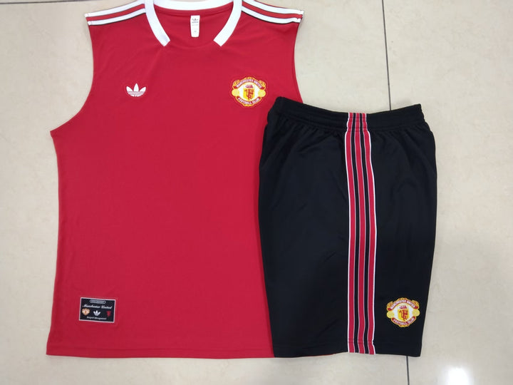 Kit Regata Manchester United 25/26 - Vermelho/Preto/Branco