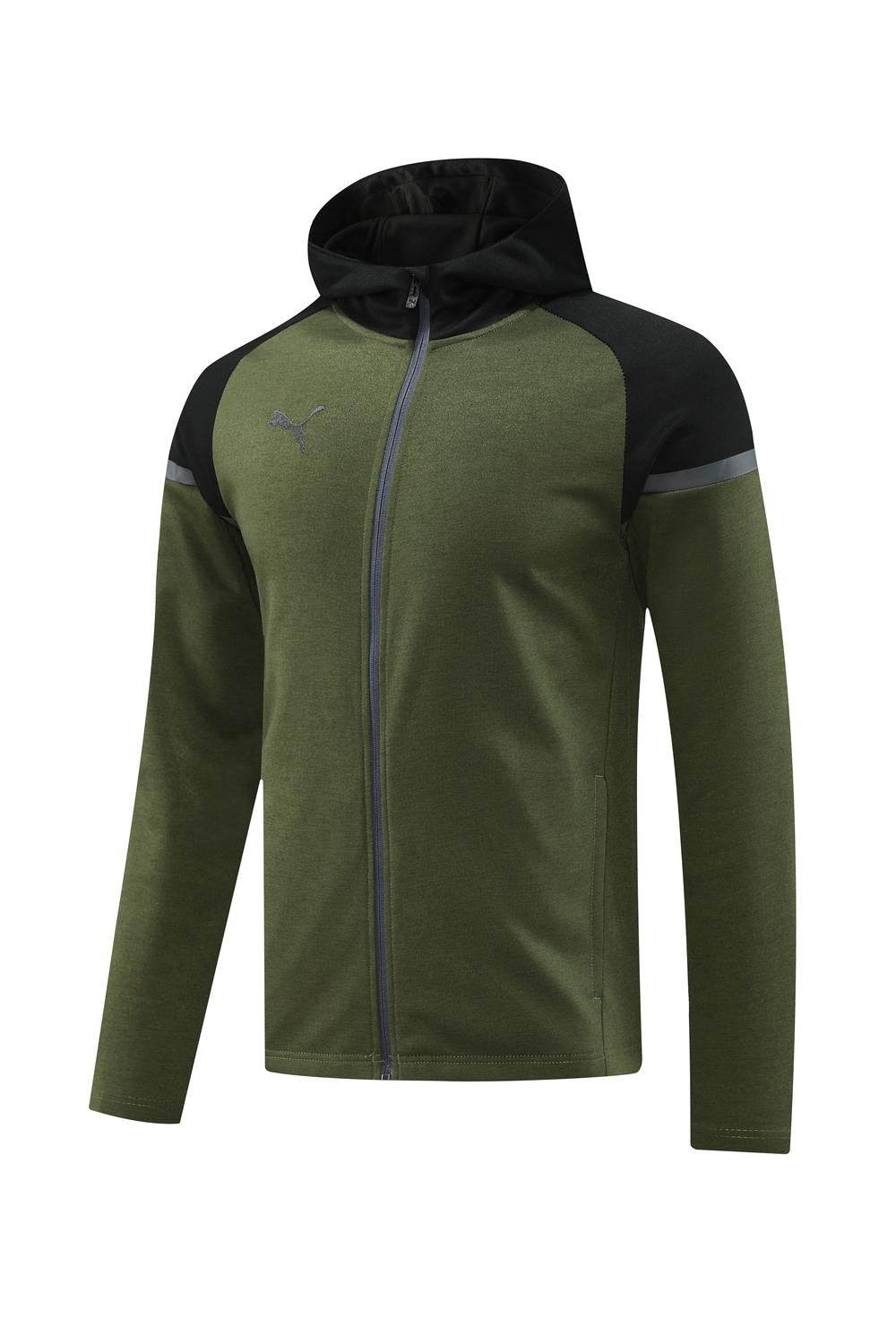 Jaqueta Puma Tech Fleece - Verde Militar/Preto