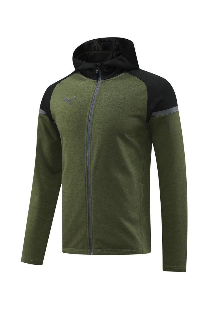 Jaqueta Puma Tech Fleece - Verde Militar/Preto