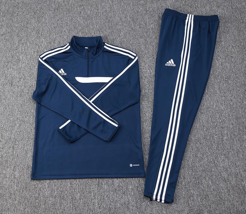 Conjunto Treino Adidas - Azul Marinho/Branco