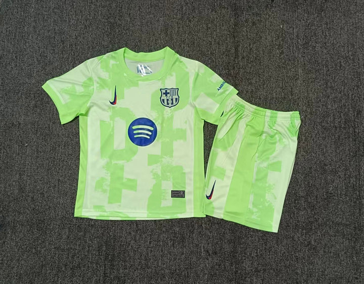 Conjunto Infantil Barcelona 2024/25 Terceiro