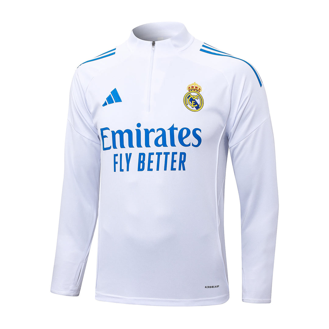 Blusão Real Madrid 2025/26 - Branco/Azul Claro