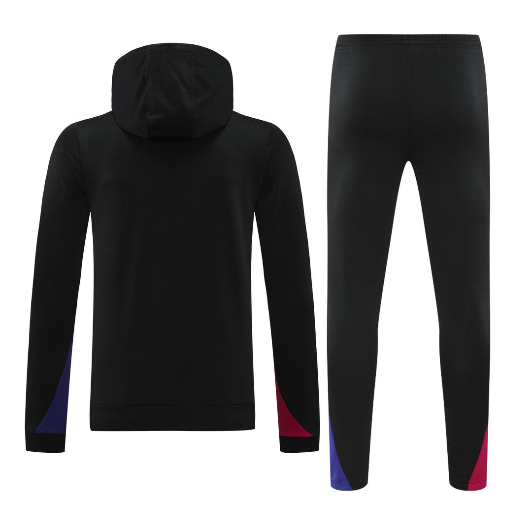 Conjunto Barcelona 2024/25 Preto II - Capuz