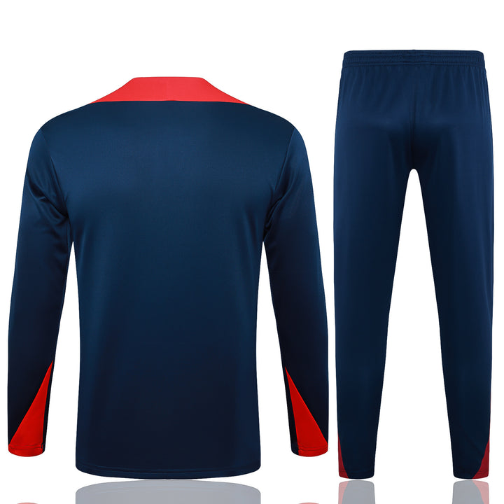 Conjunto Treino Barcelona 24/25 - Geometria Spray Azul/Vermelho