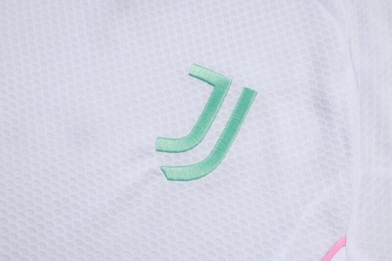 Kit Treino Juventus 25/26 - Branco/Preto/Verde Menta