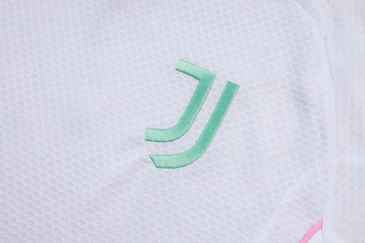 Kit Treino Juventus 25/26 - Branco/Preto/Verde Menta